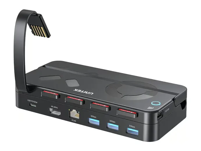 Unitek dockningsstation för Nintendo Switch – PD 100 W, HDMI, RJ-45, kortläsare